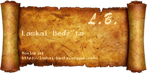 Laskai Beáta névjegykártya
