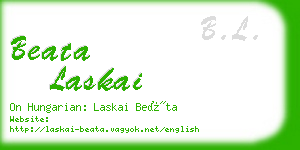 beata laskai business card